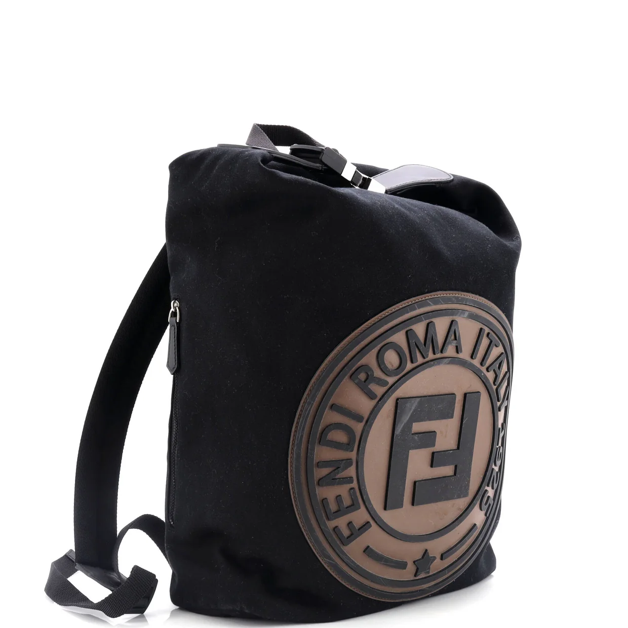 FF Logo Stamp Buckle Backpack Canvas Large - Deep Luxury
