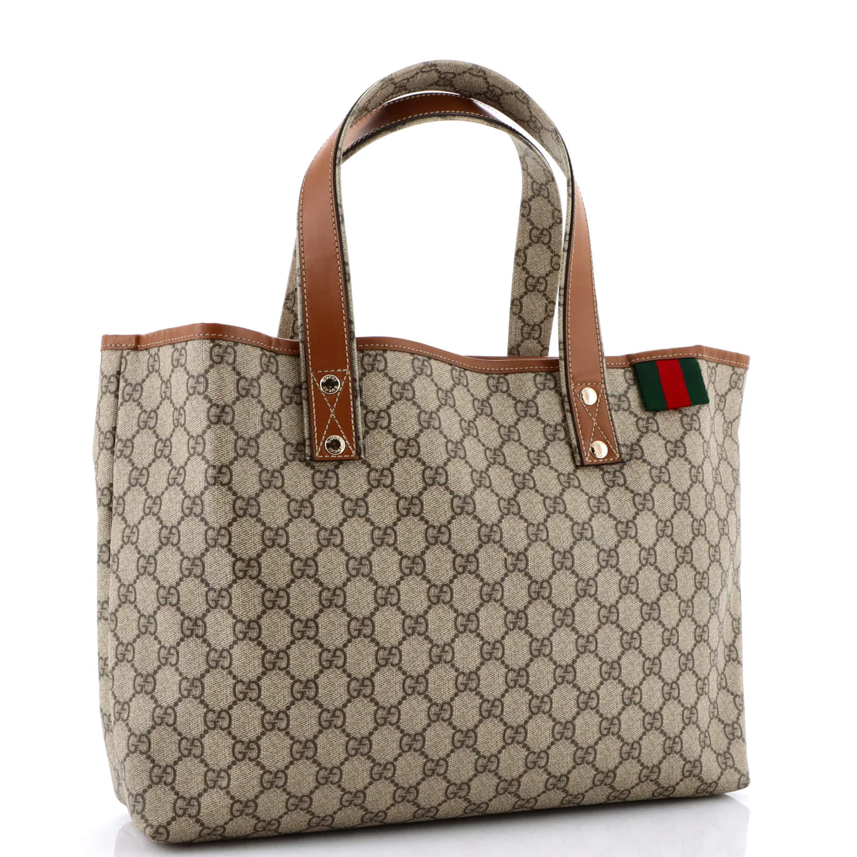 Web Loop Tote GG Coated Canvas Medium - Deep Luxury