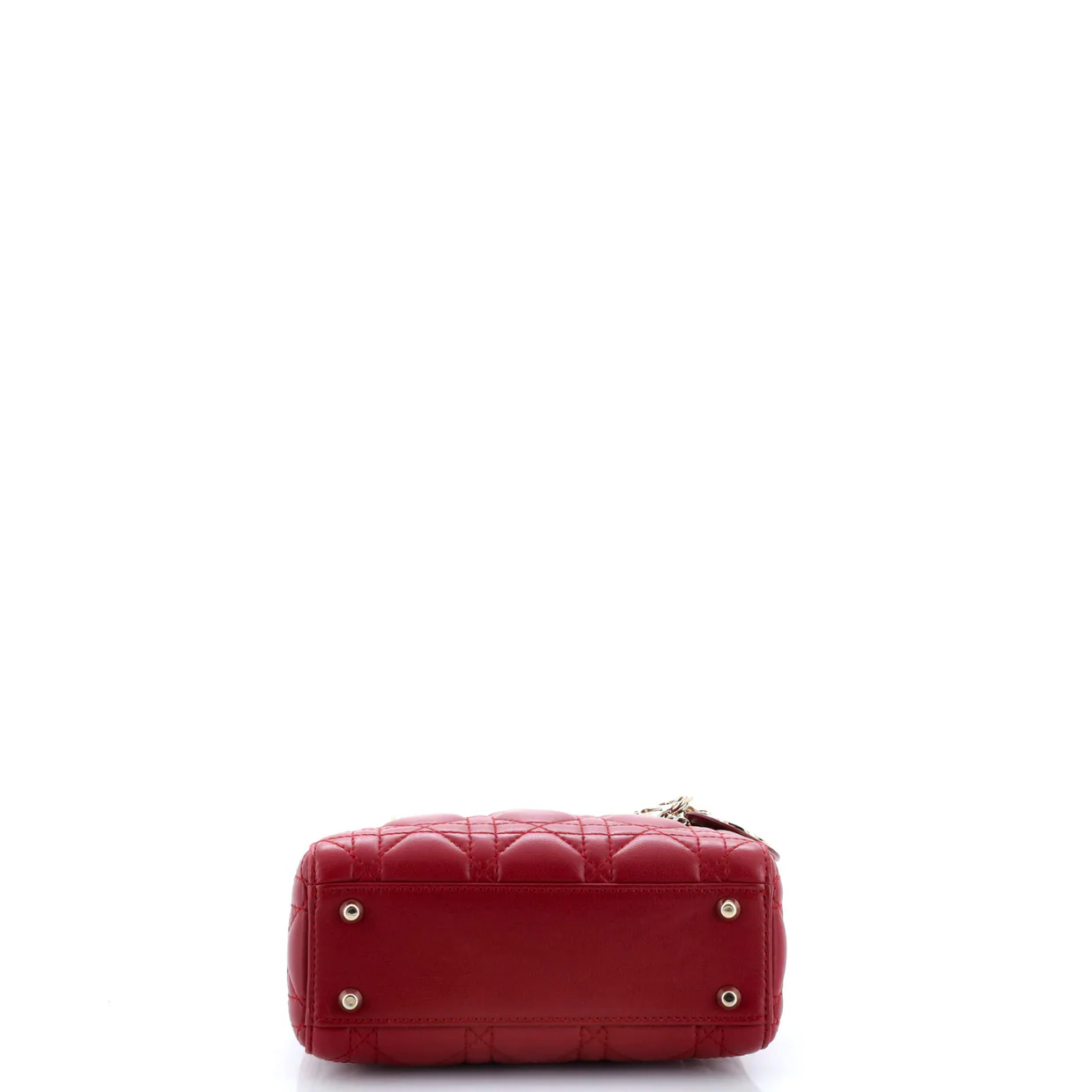 Lady Dior Chain Bag Cannage Quilt Lambskin Mini - Deep Luxury