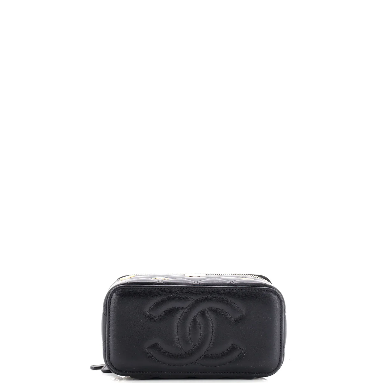 Coco Casino Vanity Case with Chain Quilted Lambskin Small - Deep Luxury