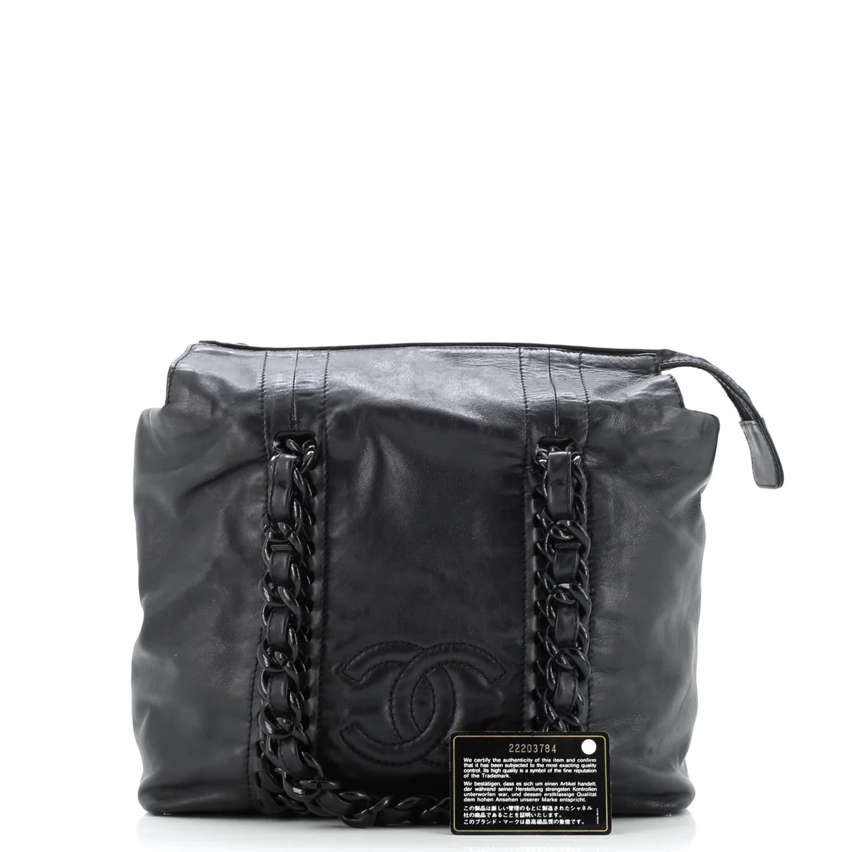 Resin Modern Chain Tote Calfskin - Deep Luxury