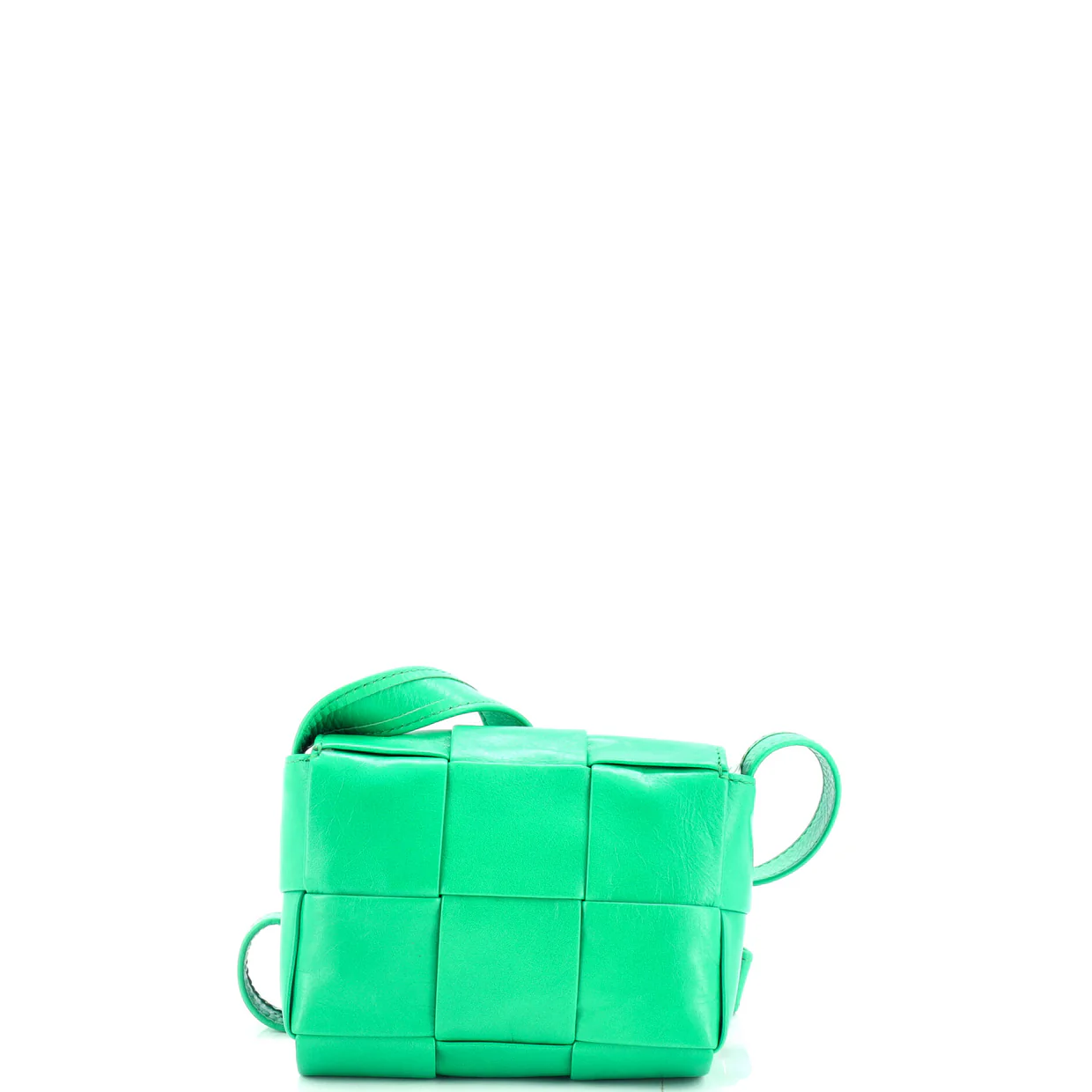 Cassette Crossbody Bag Maxi Intrecciato Leather Mini - Deep Luxury