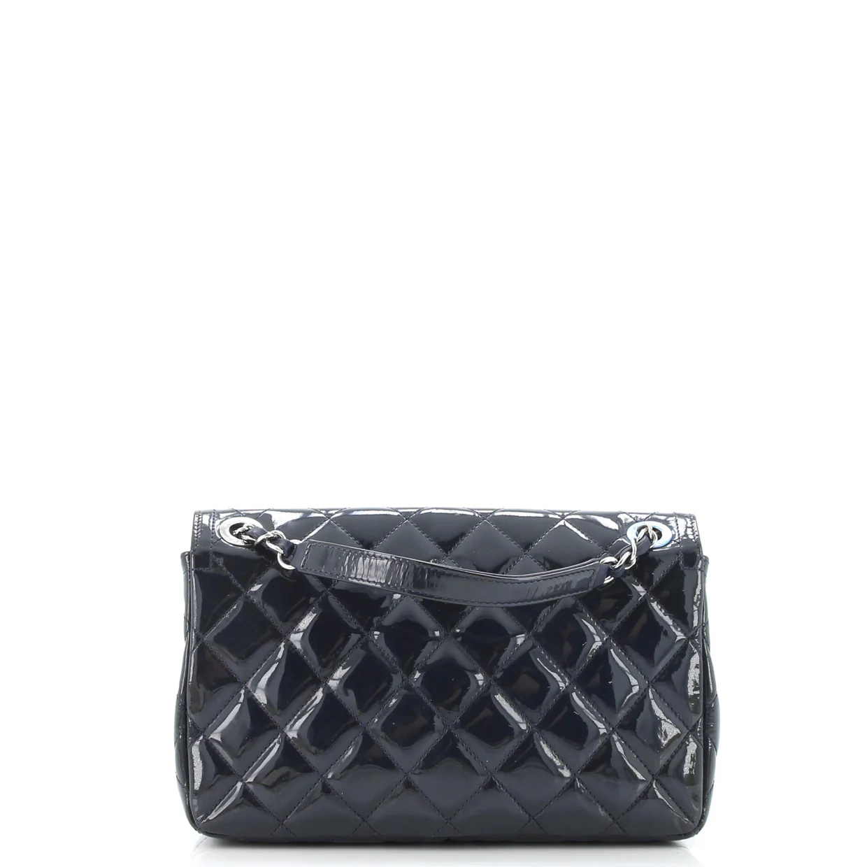 Coco Shine Flap Bag Quilted Patent Medium - Deep Luxury