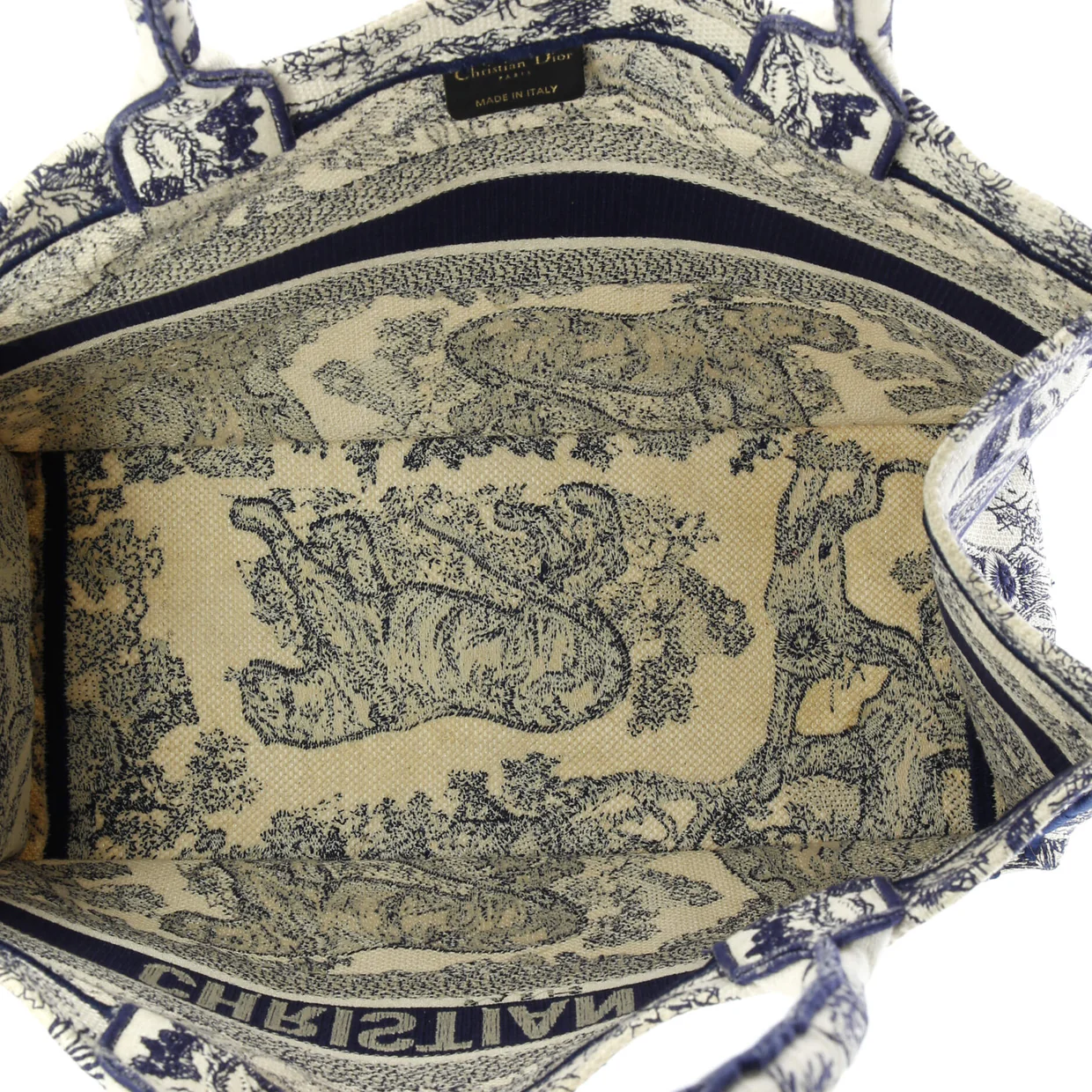 Book Tote Embroidered Canvas Medium - Deep Luxury