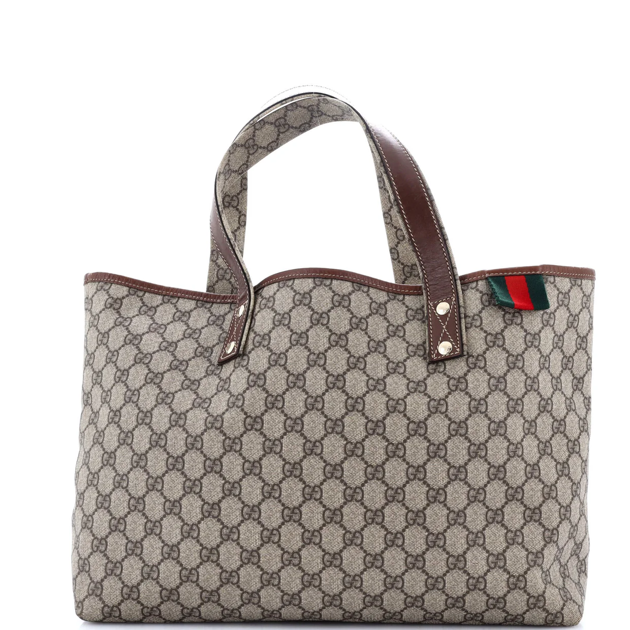 Web Loop Tote GG Coated Canvas Medium - Deep Luxury