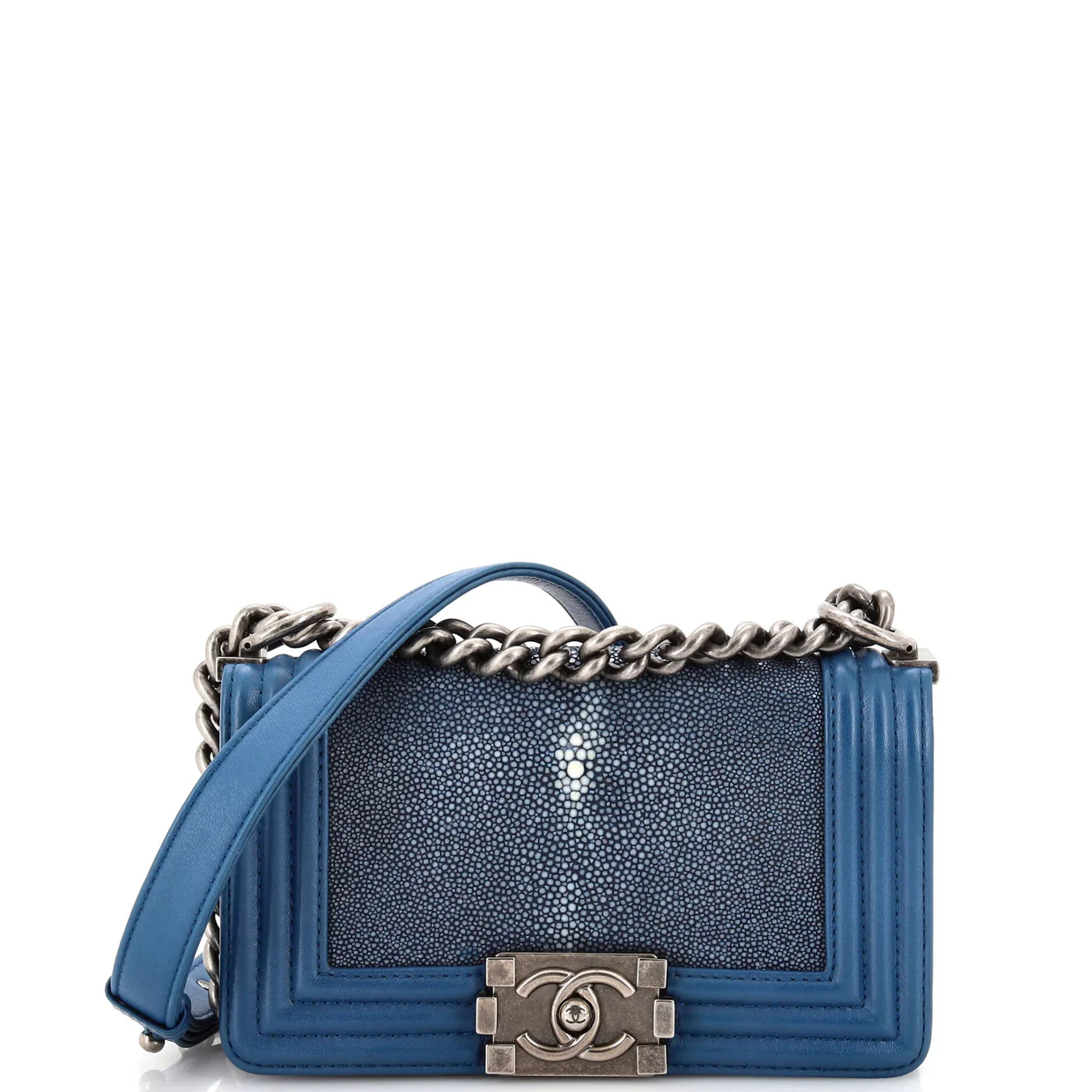 Boy Flap Bag Stingray Small - Deep Luxury