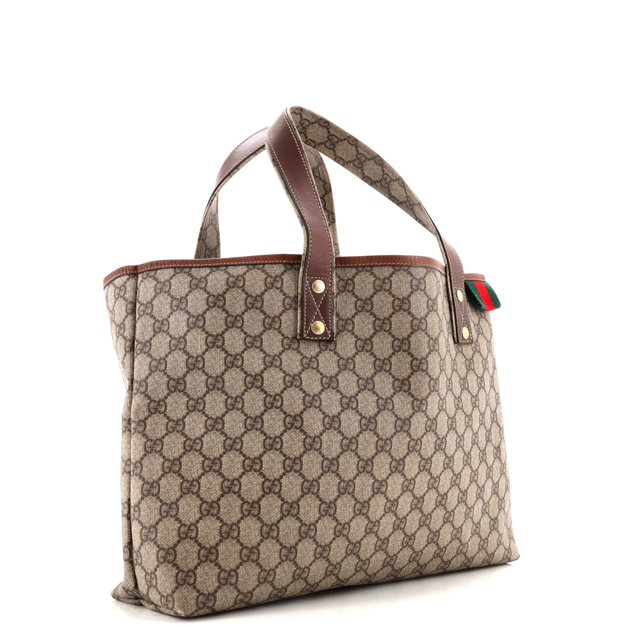 Web Loop Tote GG Coated Canvas Medium - Deep Luxury