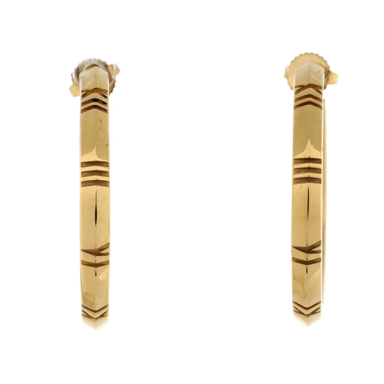Atlas X Hoop Earrings 18K Yellow Gold Large - Deep Luxury