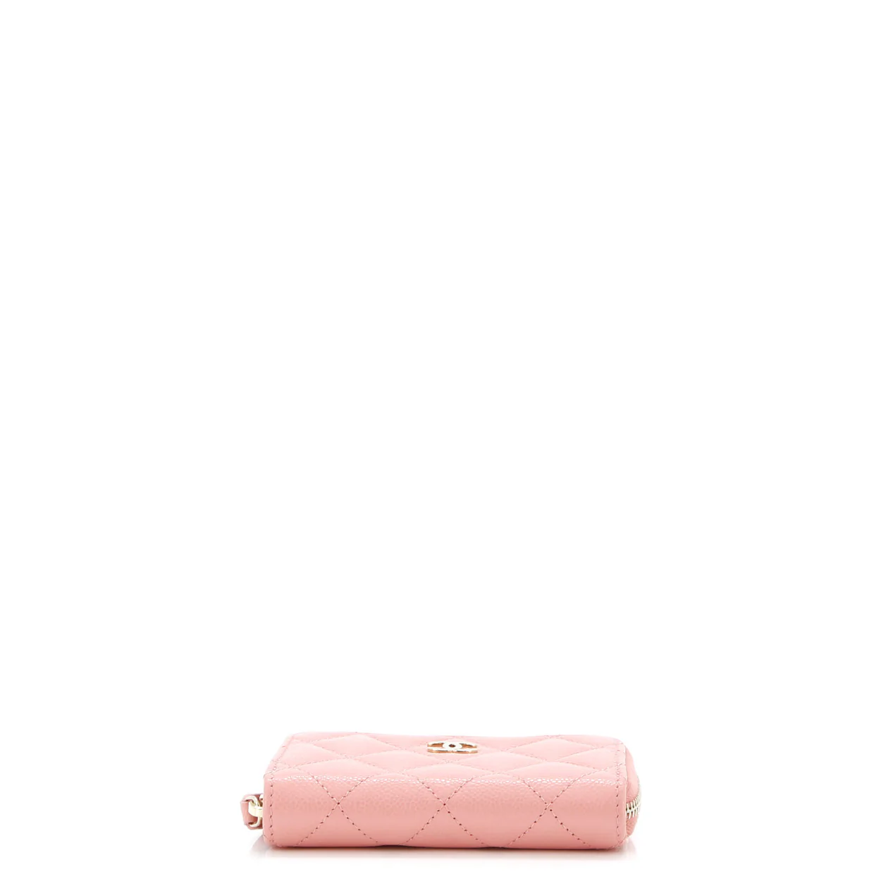 CC Zip Coin Purse Quilted Caviar Small - Deep Luxury