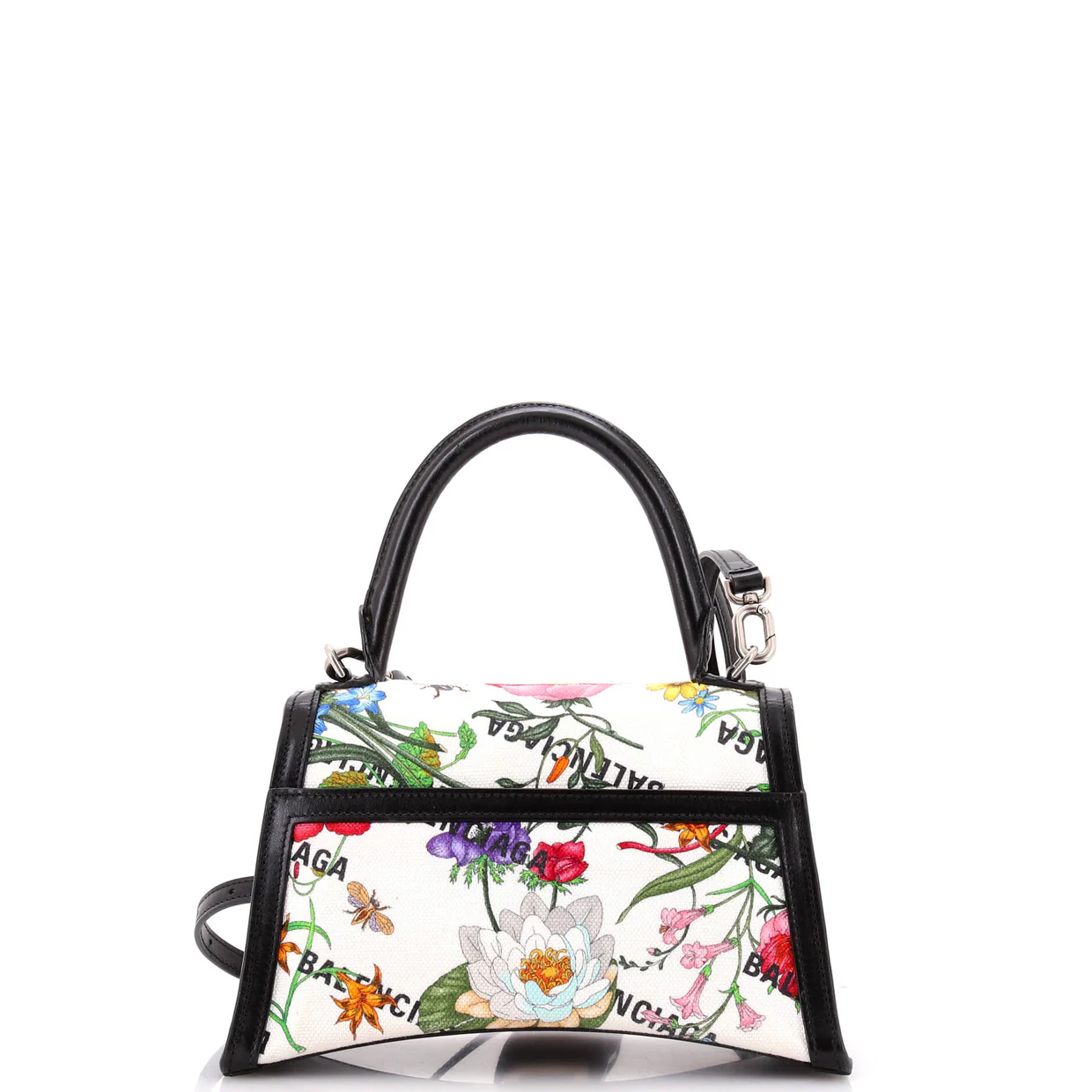 x Balenciaga The Hacker Project Hourglass Top Handle Bag Flora Canvas Small - Deep Luxury