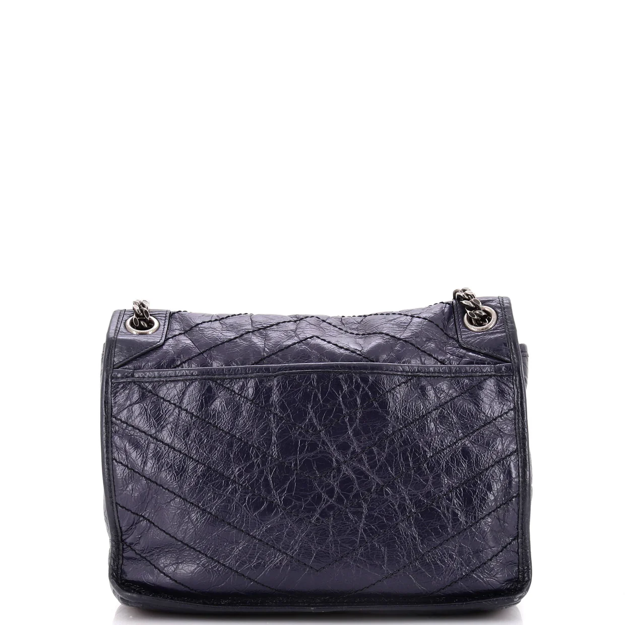 Niki Chain Flap Bag Matelasse Chevron Leather Medium - Deep Luxury