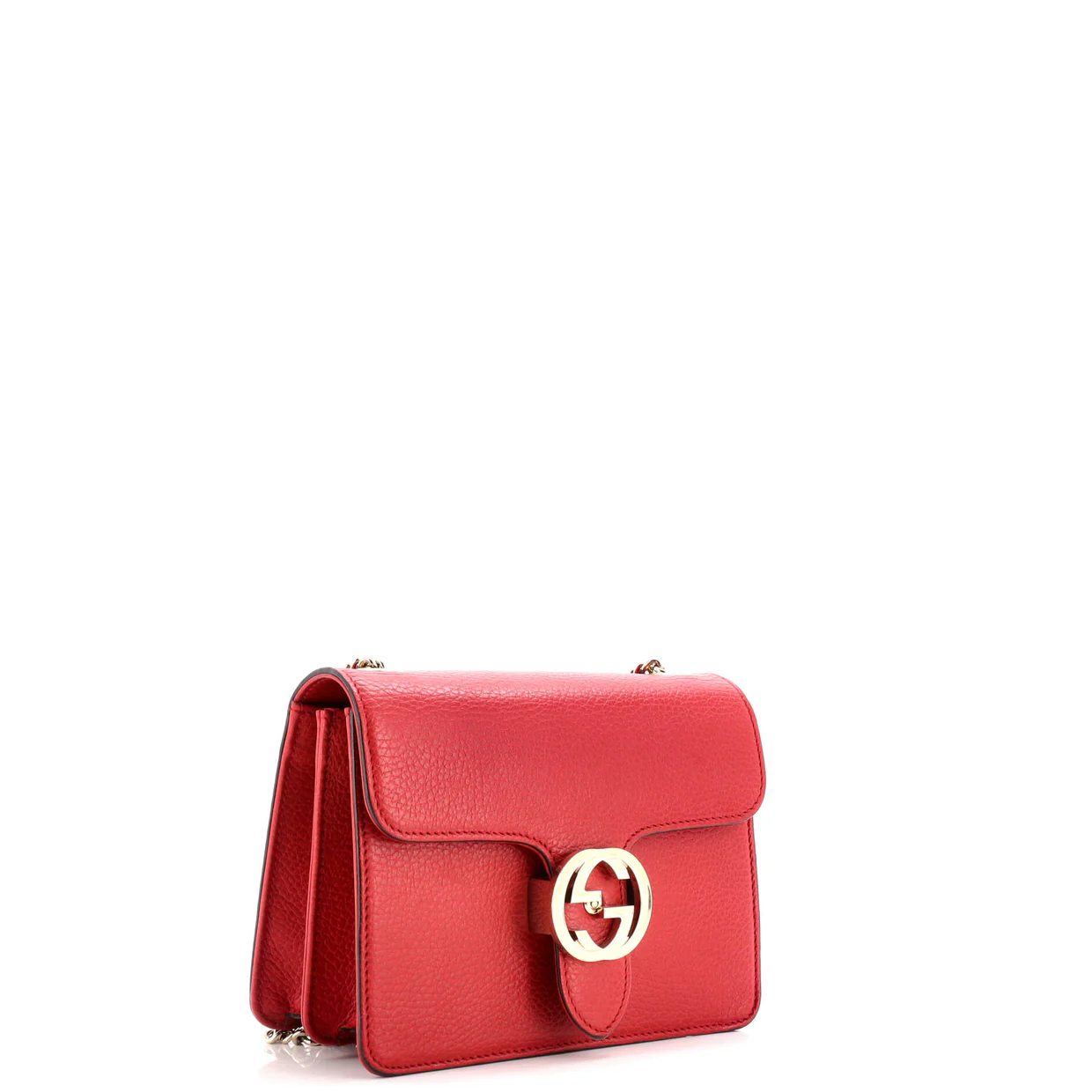 Interlocking Shoulder Bag Leather Small - Deep Luxury