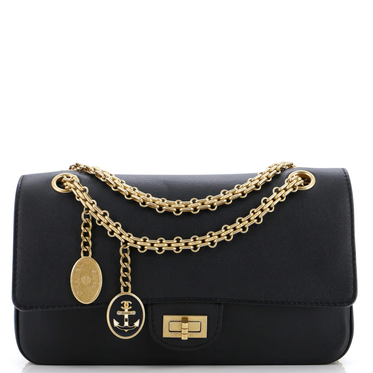 Nude Medallion Reissue 2.55 Flap Bag Calfskin 226 - Deep Luxury