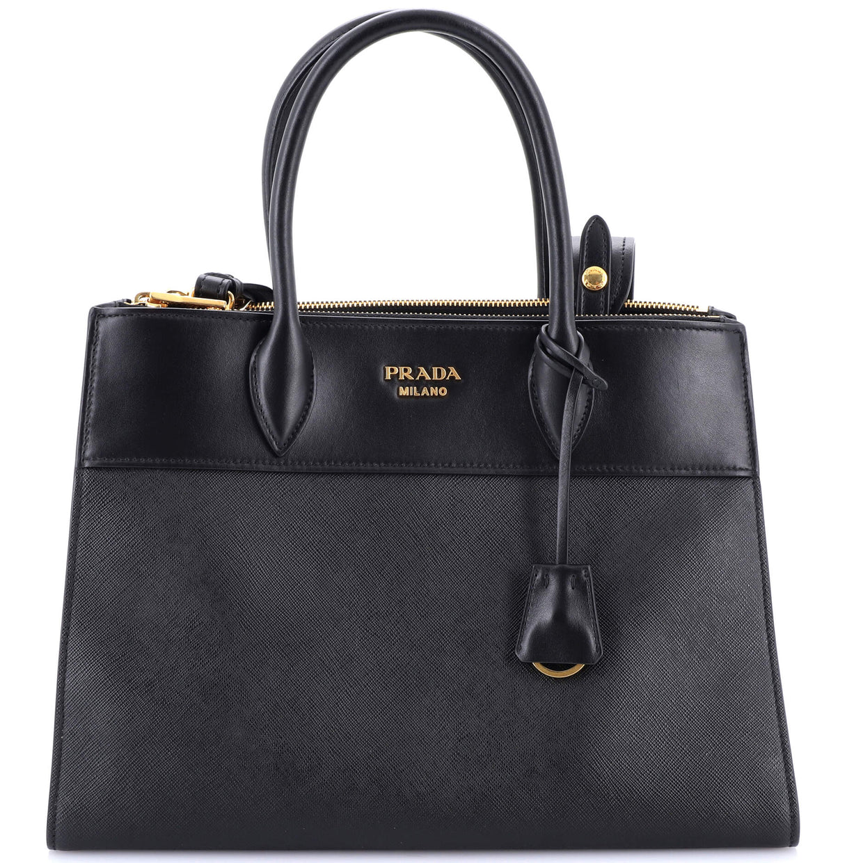 Paradigme Tote Saffiano with City Calf Medium - Deep Luxury