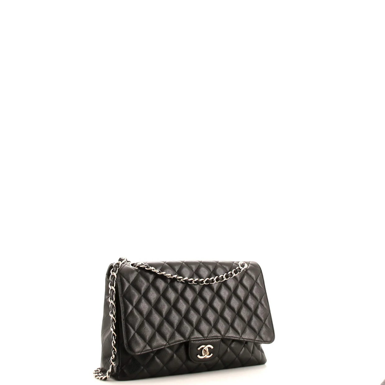Vintage Classic Single Flap Bag Quilted Caviar Maxi - Deep Luxury