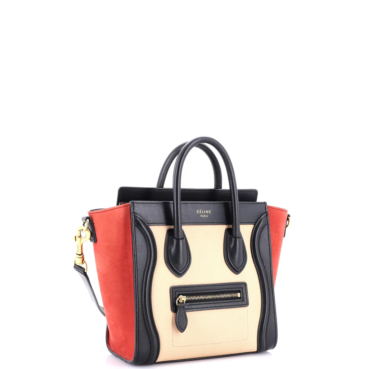 Tricolor Luggage Bag Leather Nano - Deep Luxury