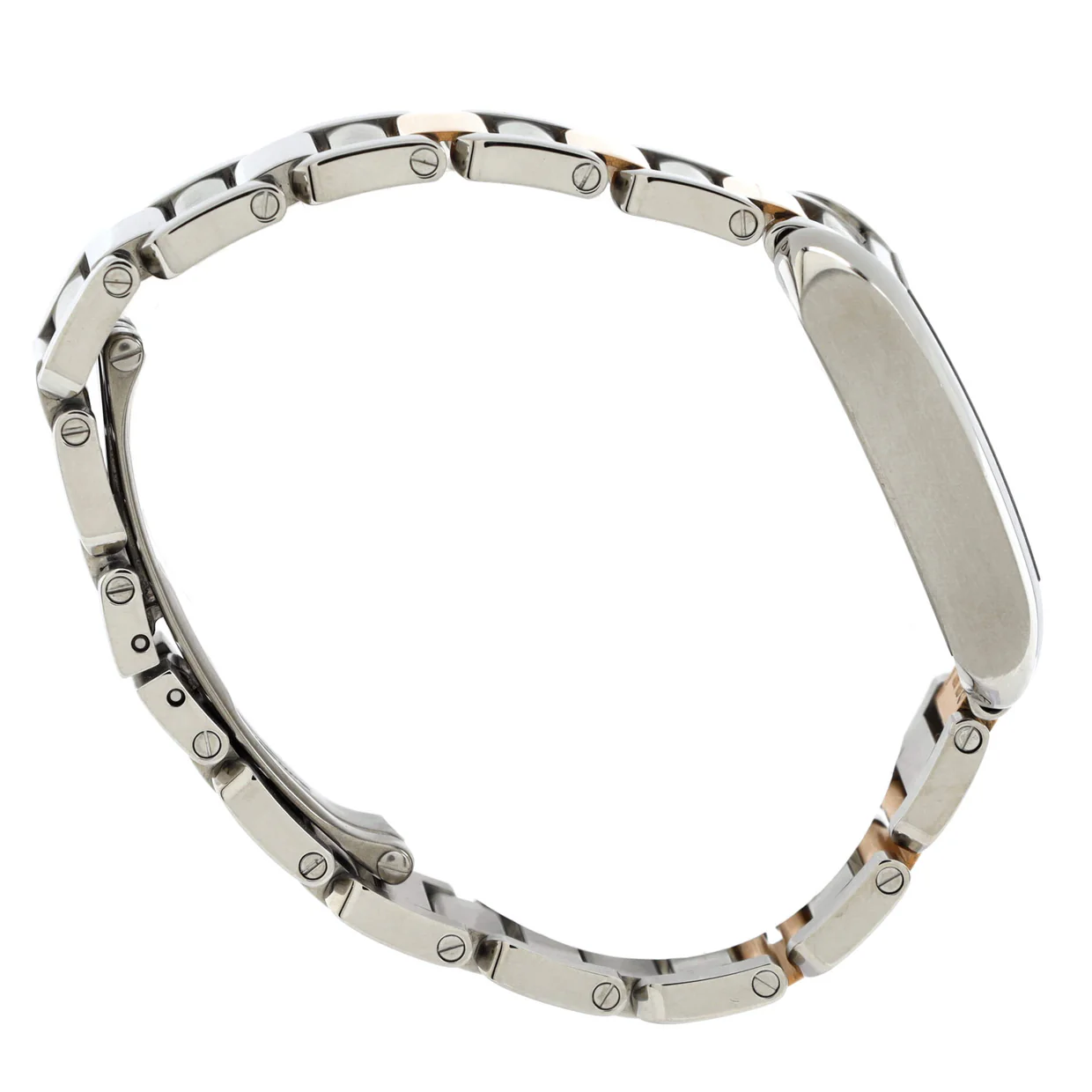 Tank Anglaise Quartz Watch Stainless Steel and Rose Gold 23 - Deep Luxury