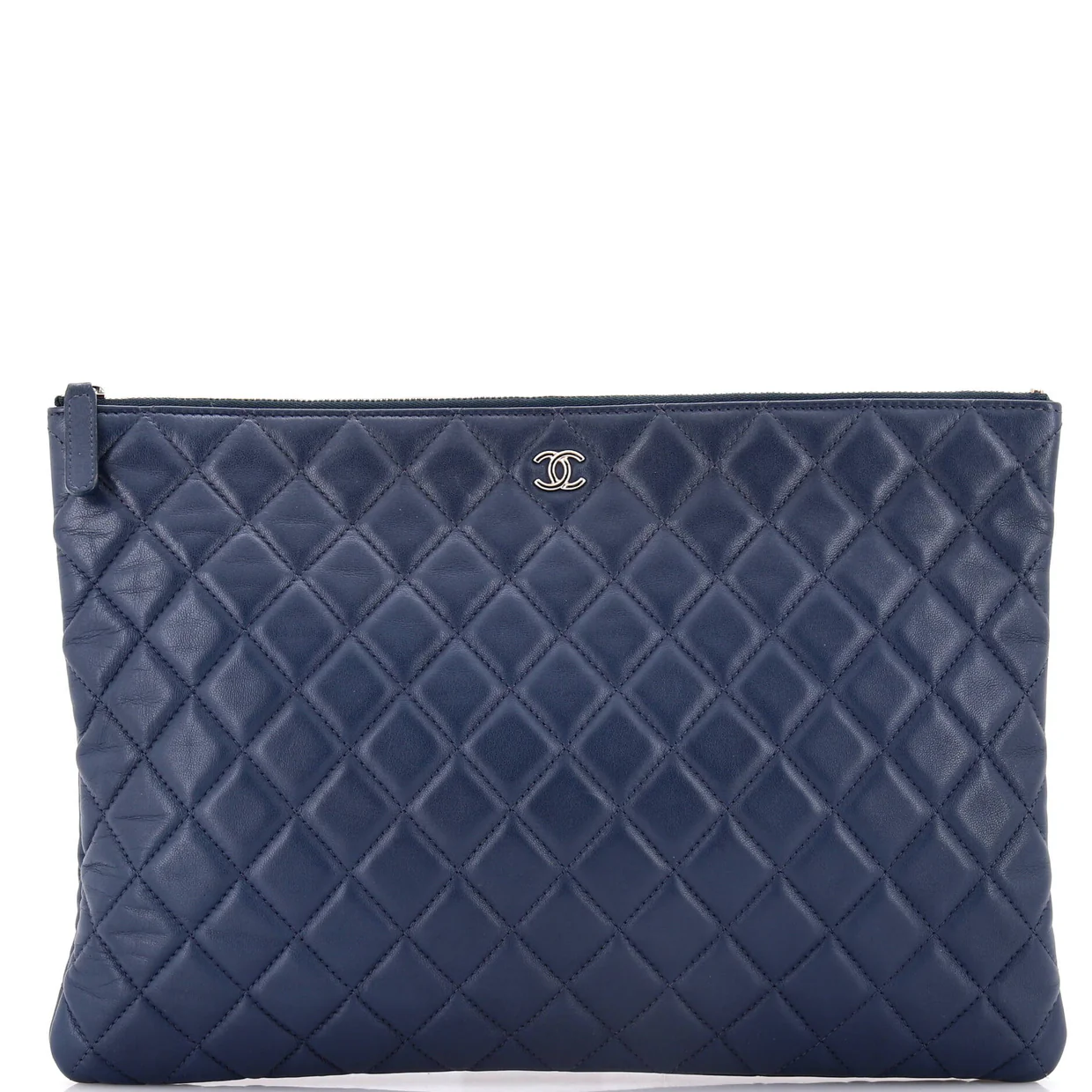 O Case Clutch Quilted Lambskin Large - Deep Luxury
