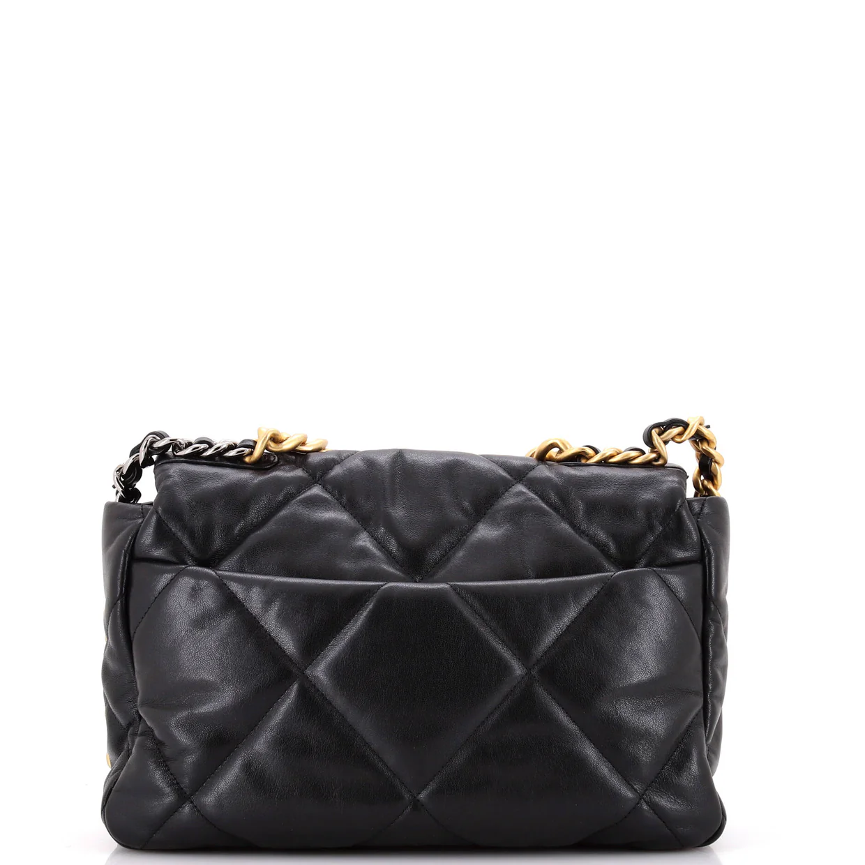 19 Flap Bag Quilted Leather Large - Deep Luxury