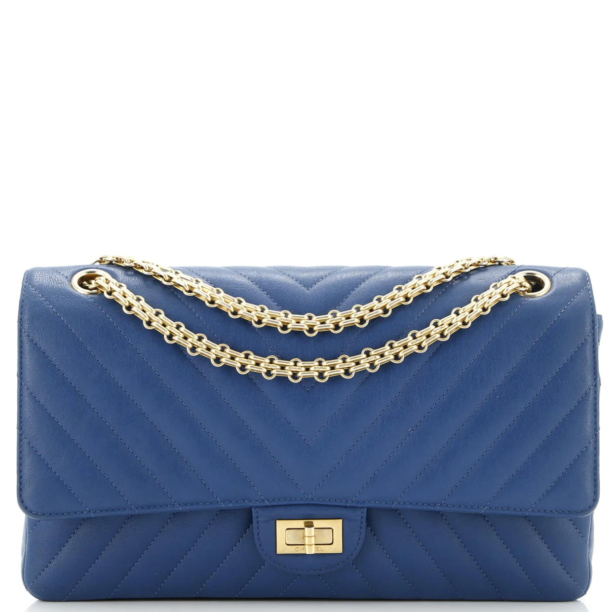 Reissue 2.55 Flap Bag Chevron Sheepskin 226 - Deep Luxury