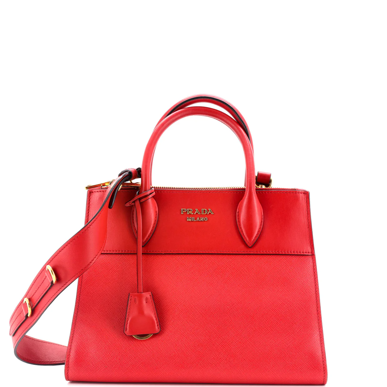 Paradigme Tote Saffiano with City Calf Small - Deep Luxury