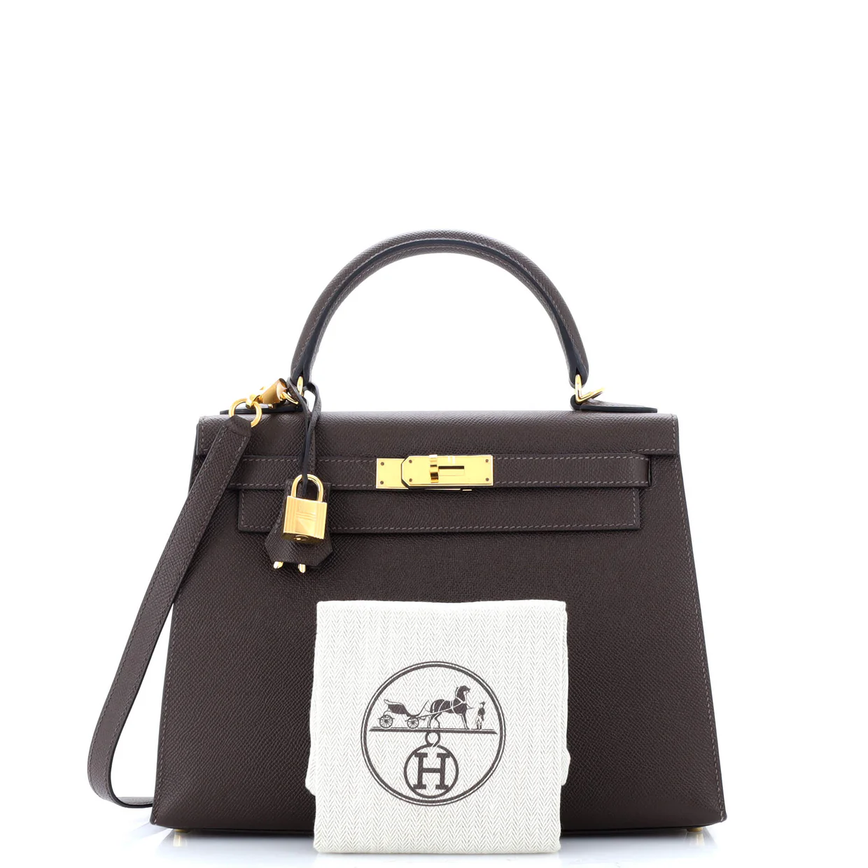 Kelly Handbag Chocolat Epsom with Gold Hardware 28 - Deep Luxury