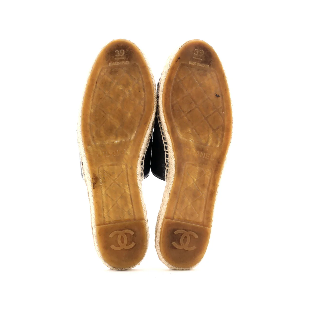 Women's CC Mule Espadrilles Leather - Deep Luxury