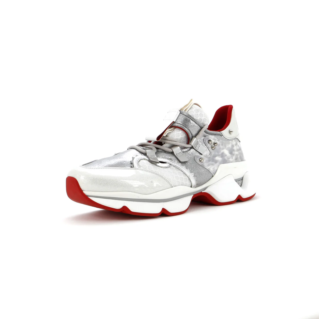 Women's Red Runner Donna Sneakers Leather with Fabric - Deep Luxury