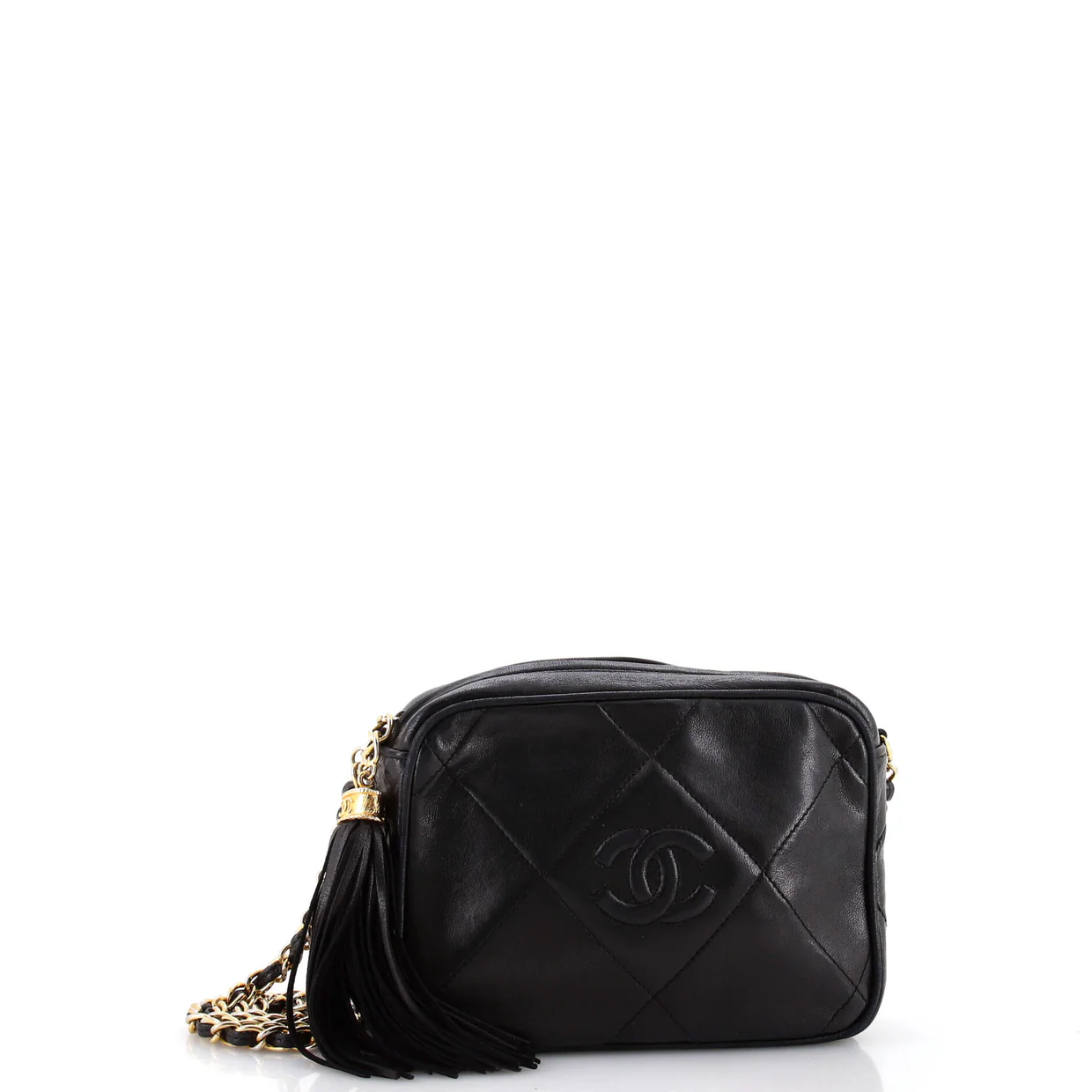 Vintage Diamond CC Camera Bag Quilted Leather Small - Deep Luxury