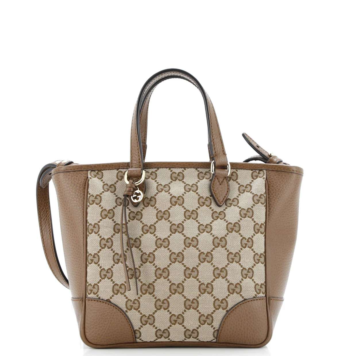 Bree Convertible Tote GG Canvas with Leather Small - Deep Luxury