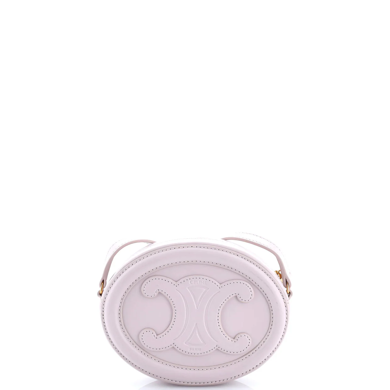 Triomphe Oval Crossbody Bag Leather Mini - Deep Luxury