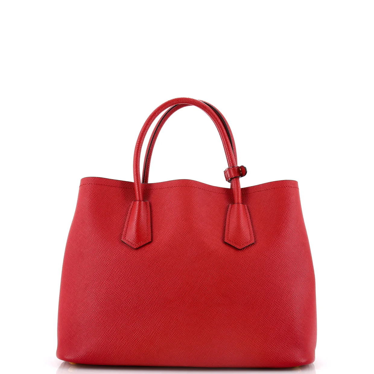 Cuir Double Tote Saffiano Leather Medium - Deep Luxury