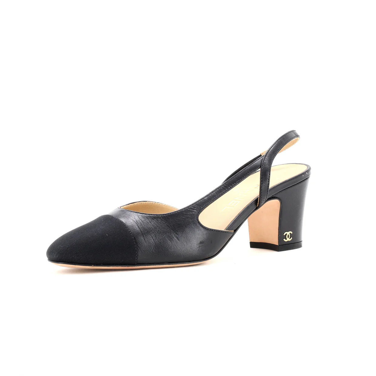 Women’s Cap Toe Slingback Pumps Leather - Deep Luxury