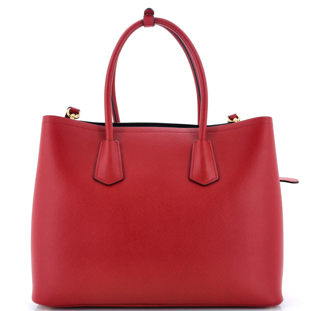 Cuir Double Tote Saffiano Leather Medium - Deep Luxury