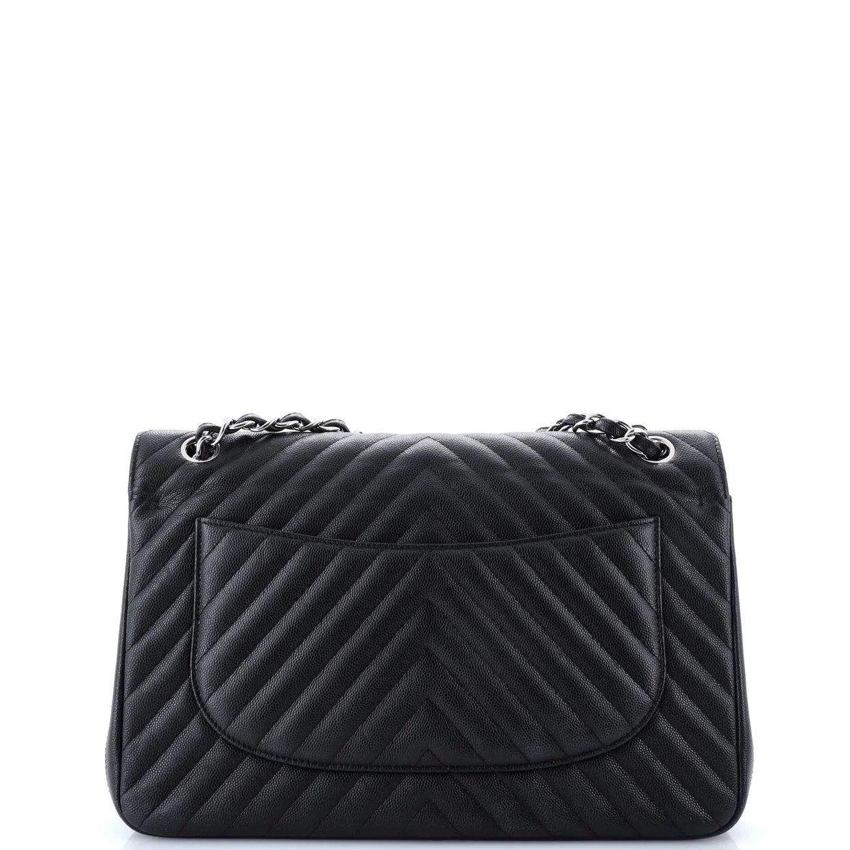 Classic Double Flap Bag Chevron Caviar Jumbo - Deep Luxury