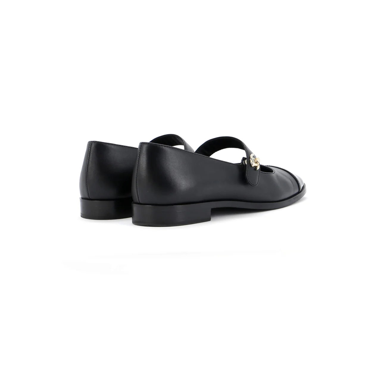 Women's CC Turnlock Mary Jane Flats Leather with Patent - Deep Luxury