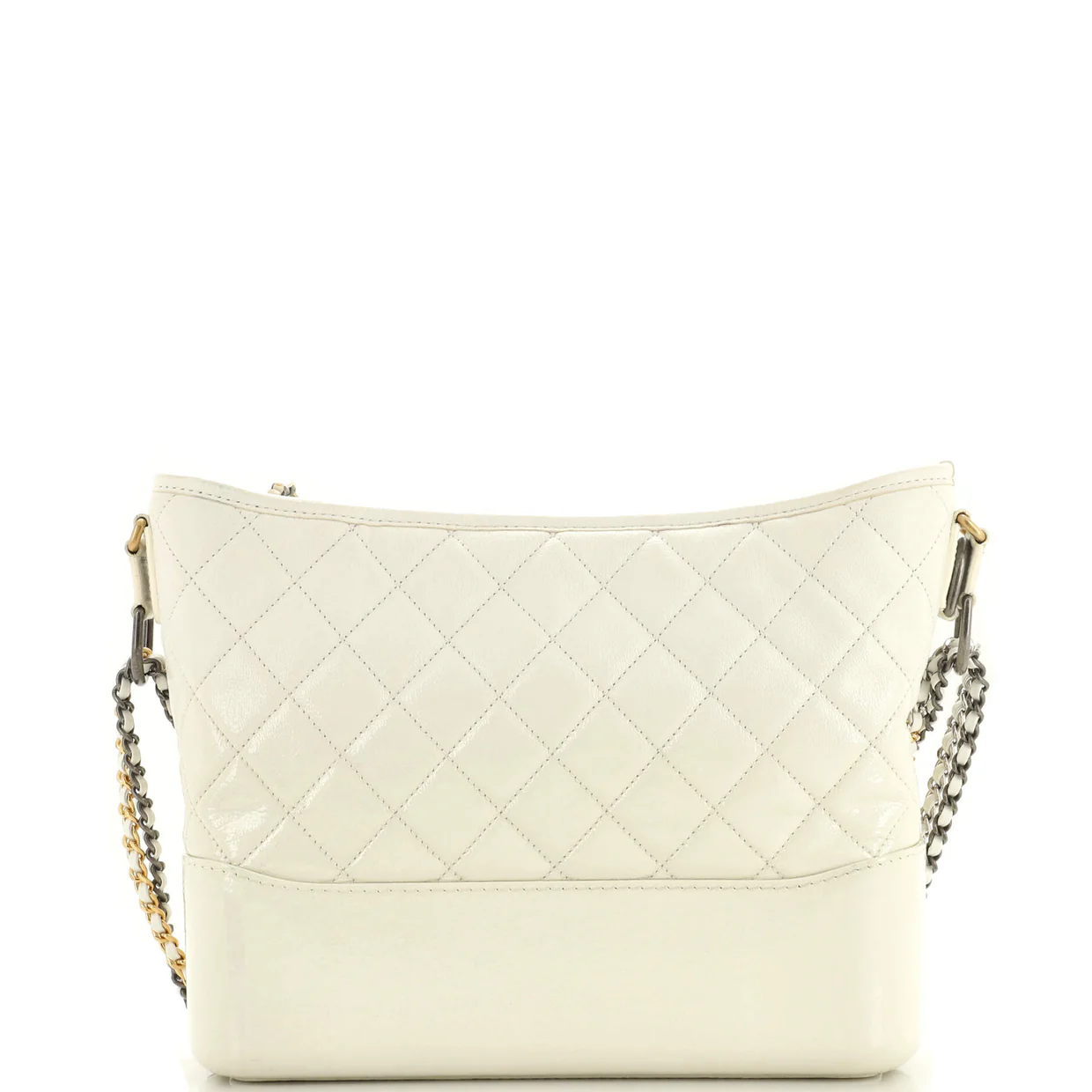 Gabrielle Hobo Quilted Goatskin and Patent Medium - Deep Luxury