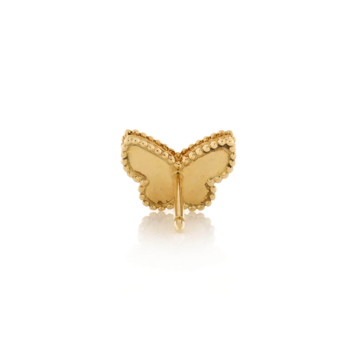 Sweet Alhambra Butterfly Stud Earrings 18K Yellow Gold and Mother of Pearl - Deep Luxury