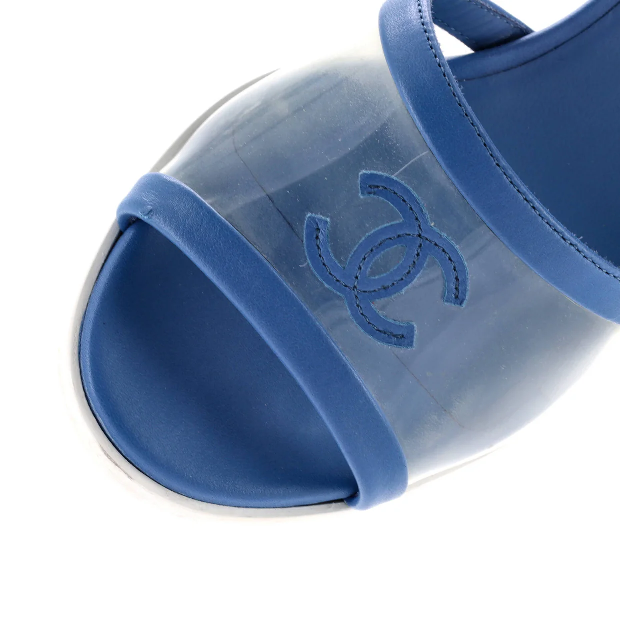 Women's CC Mule Sandals PVC and Leather - Deep Luxury