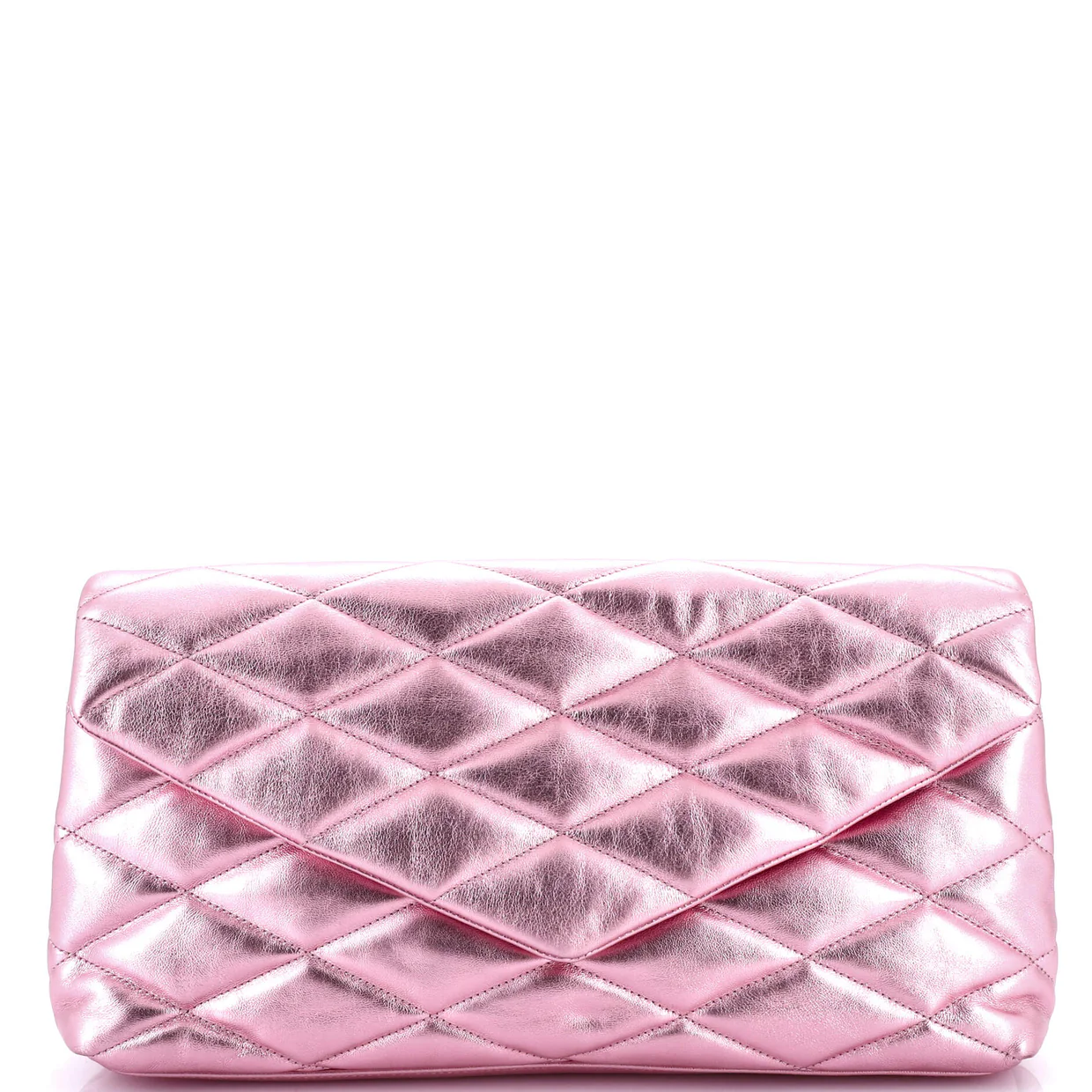 Sade Puffer Envelope Clutch Quilted Leather Large - Deep Luxury