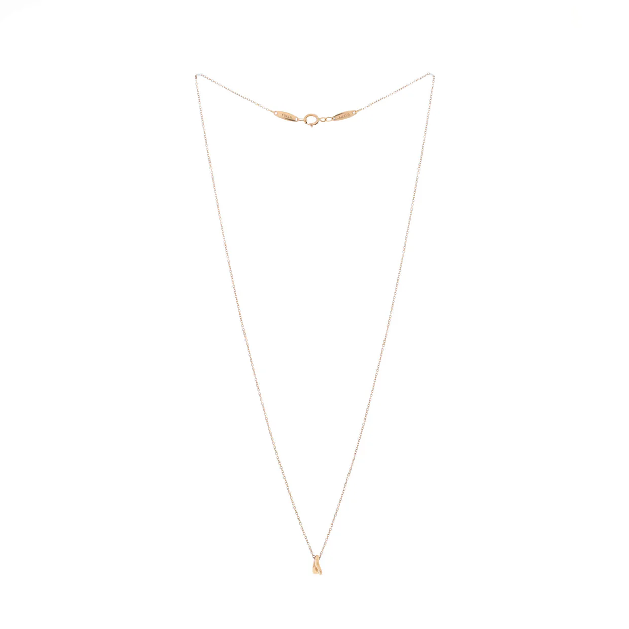Elsa Peretti Open Heart Pendant Necklace 18K Rose Gold 7mm - Deep Luxury