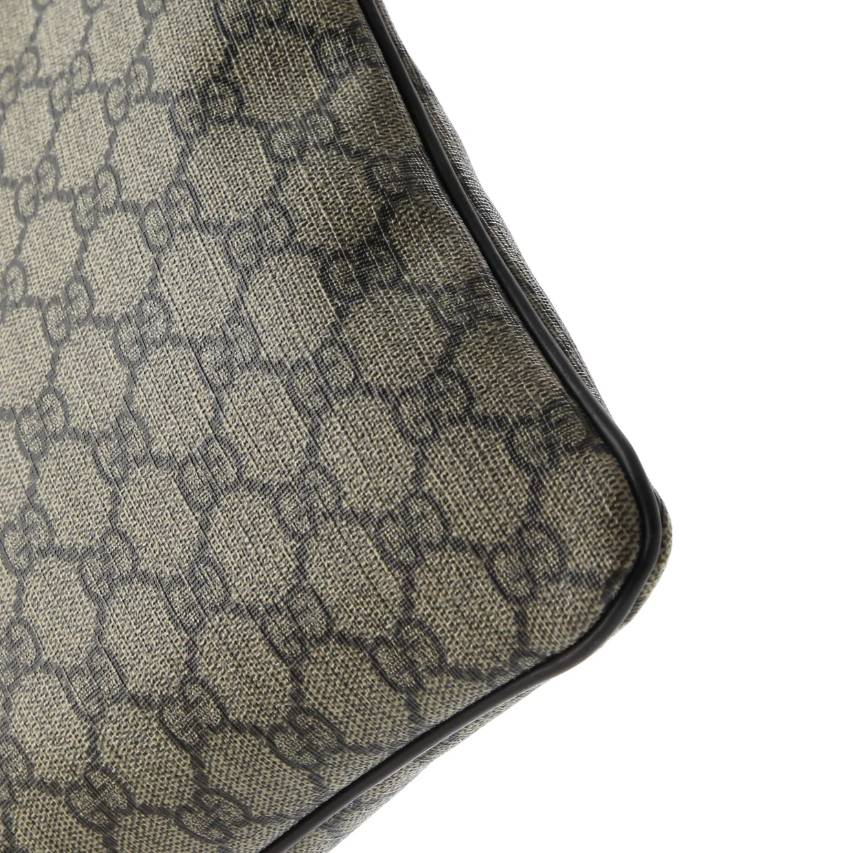 Zip Top Messenger Bag GG Coated Canvas Large - Deep Luxury