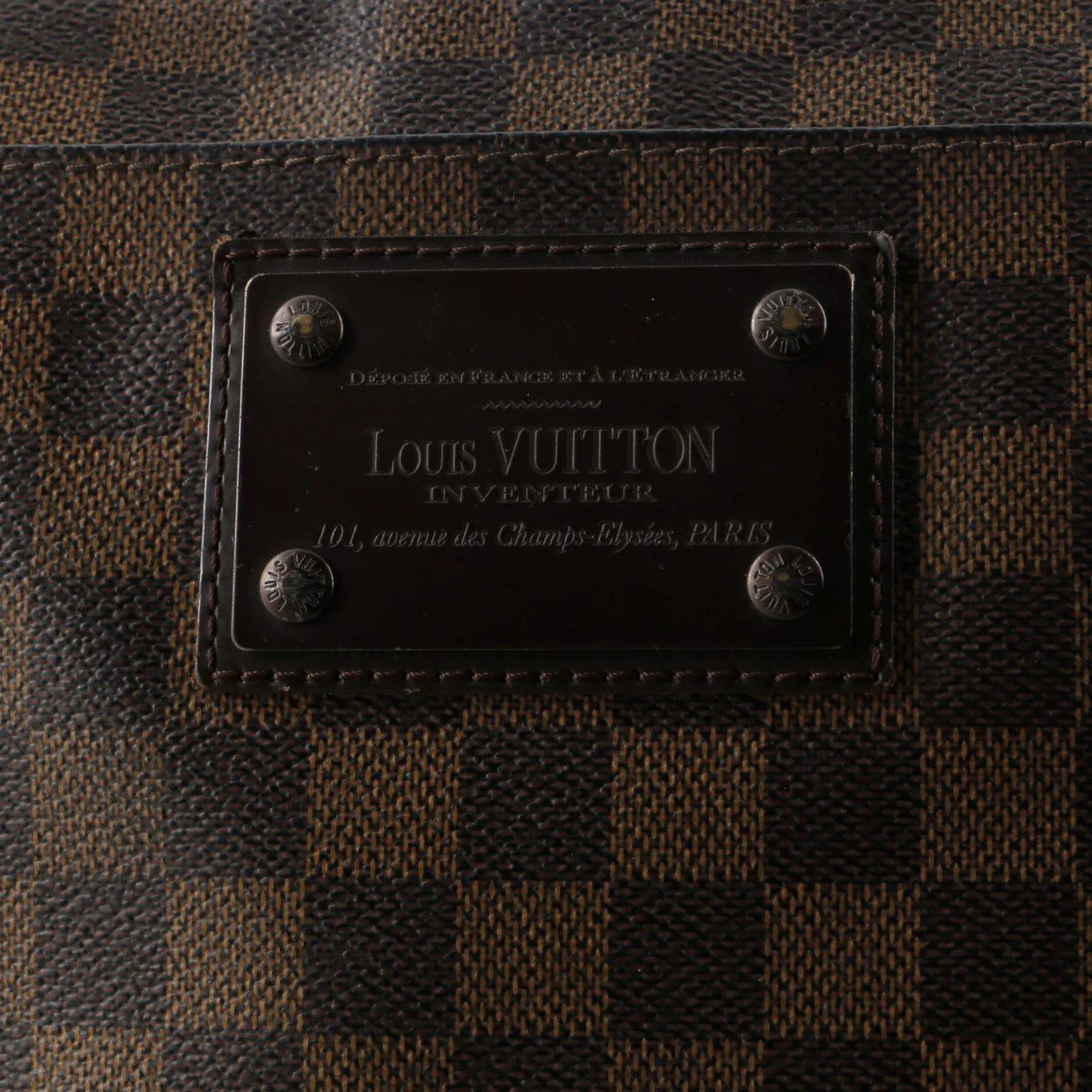 Brooklyn Pochette Plate Damier - Deep Luxury