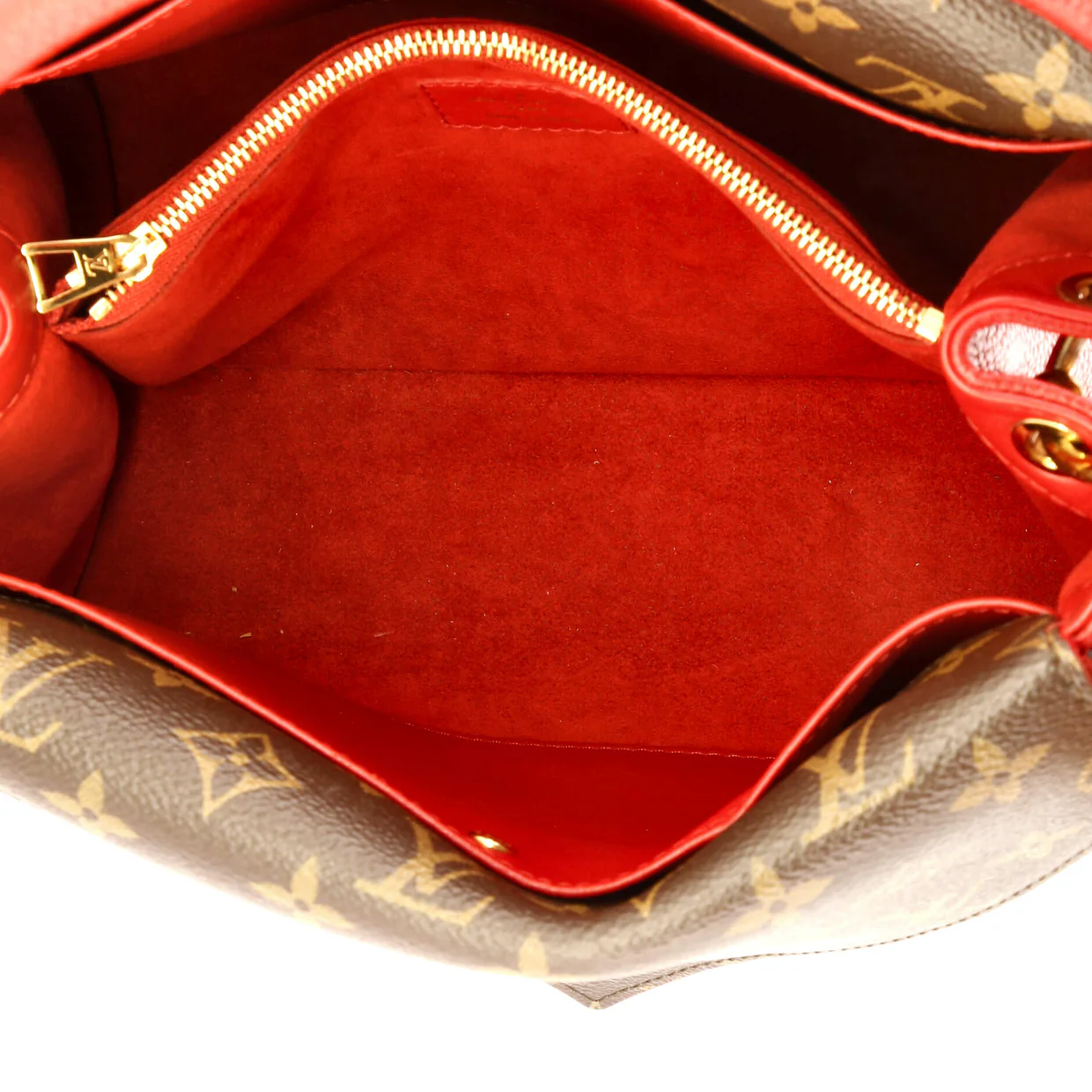 Double V Handbag Calfskin with Monogram Canvas - Deep Luxury