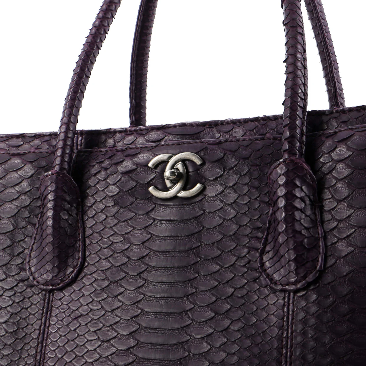 Shopping Tote Python Medium - Deep Luxury