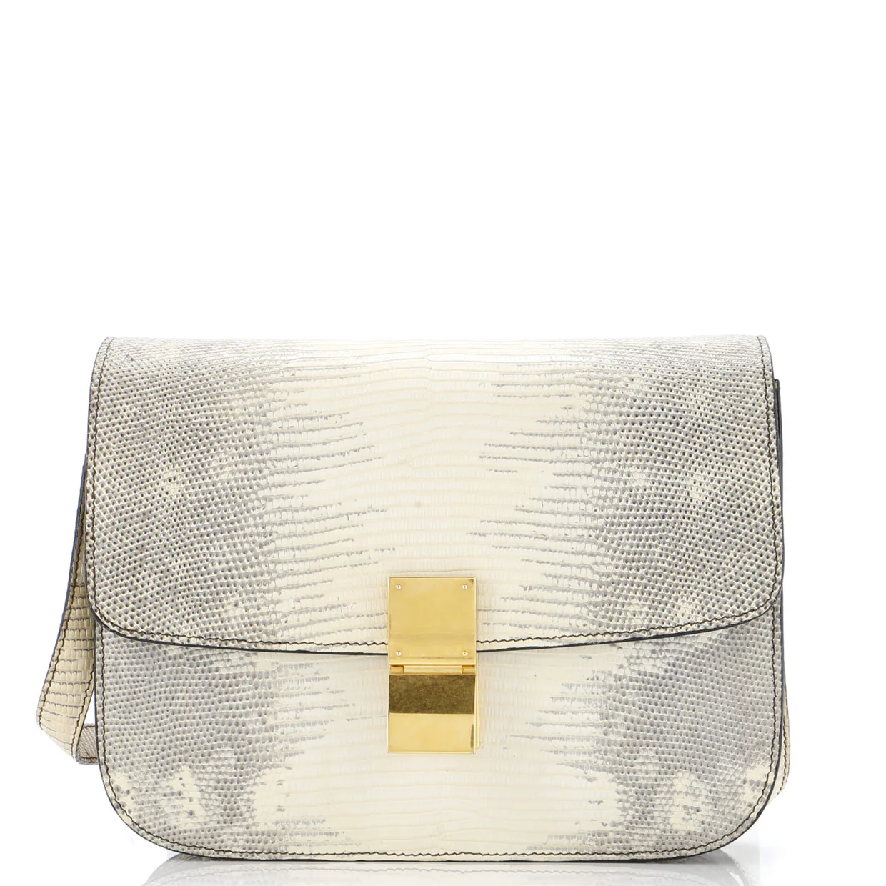 Classic Box Bag Lizard Medium - Deep Luxury