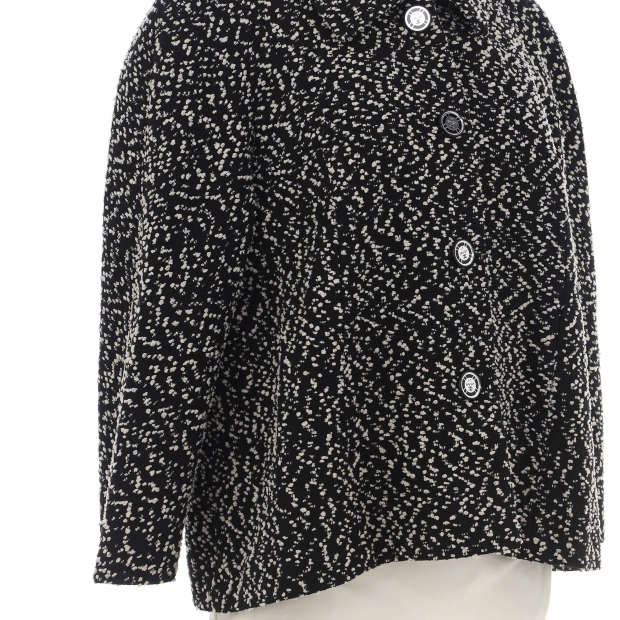 Women's La Pausa Belted Button Up Jacket Tweed Blend - Deep Luxury