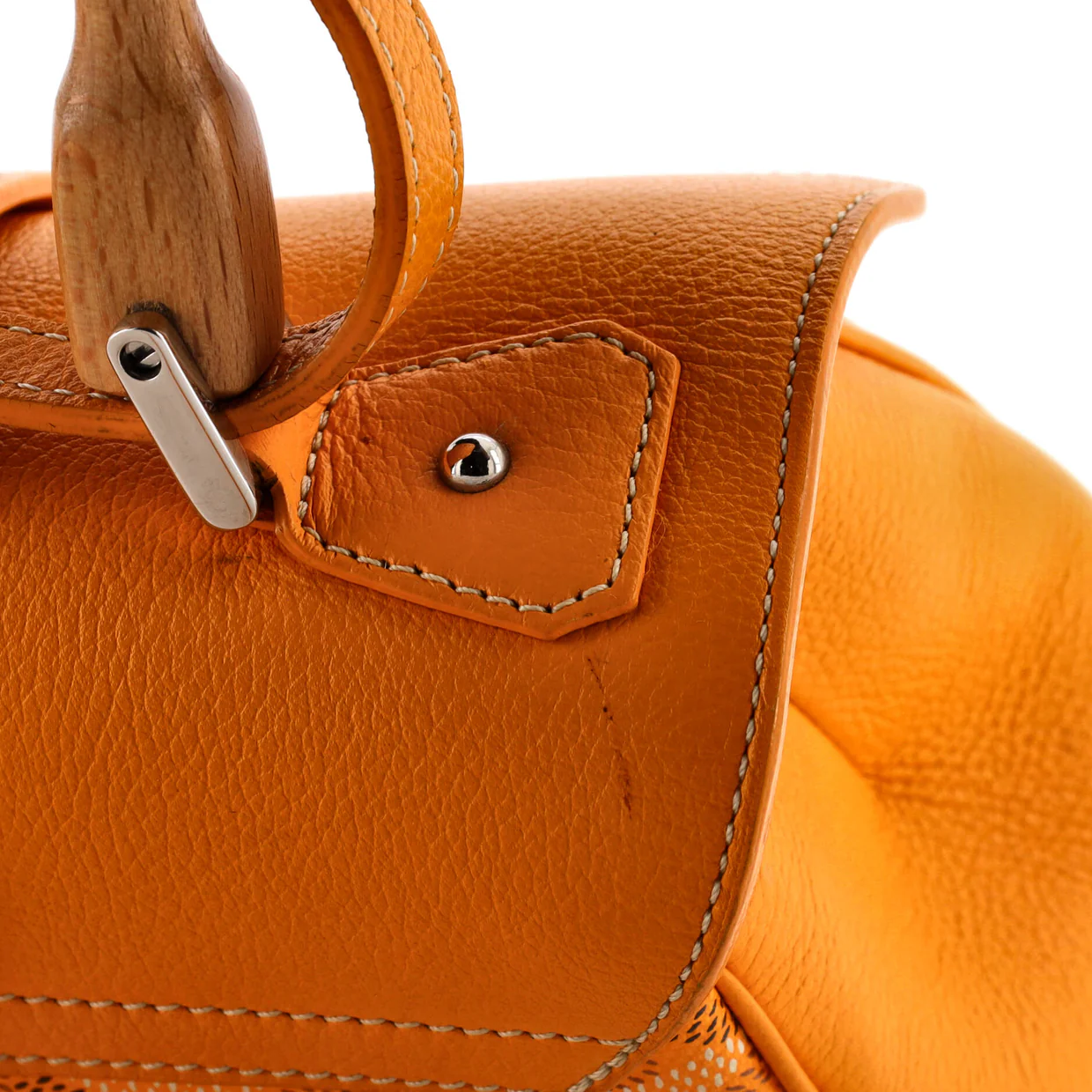 Saigon Top Handle Bag Coated Canvas with Leather Mini - Deep Luxury