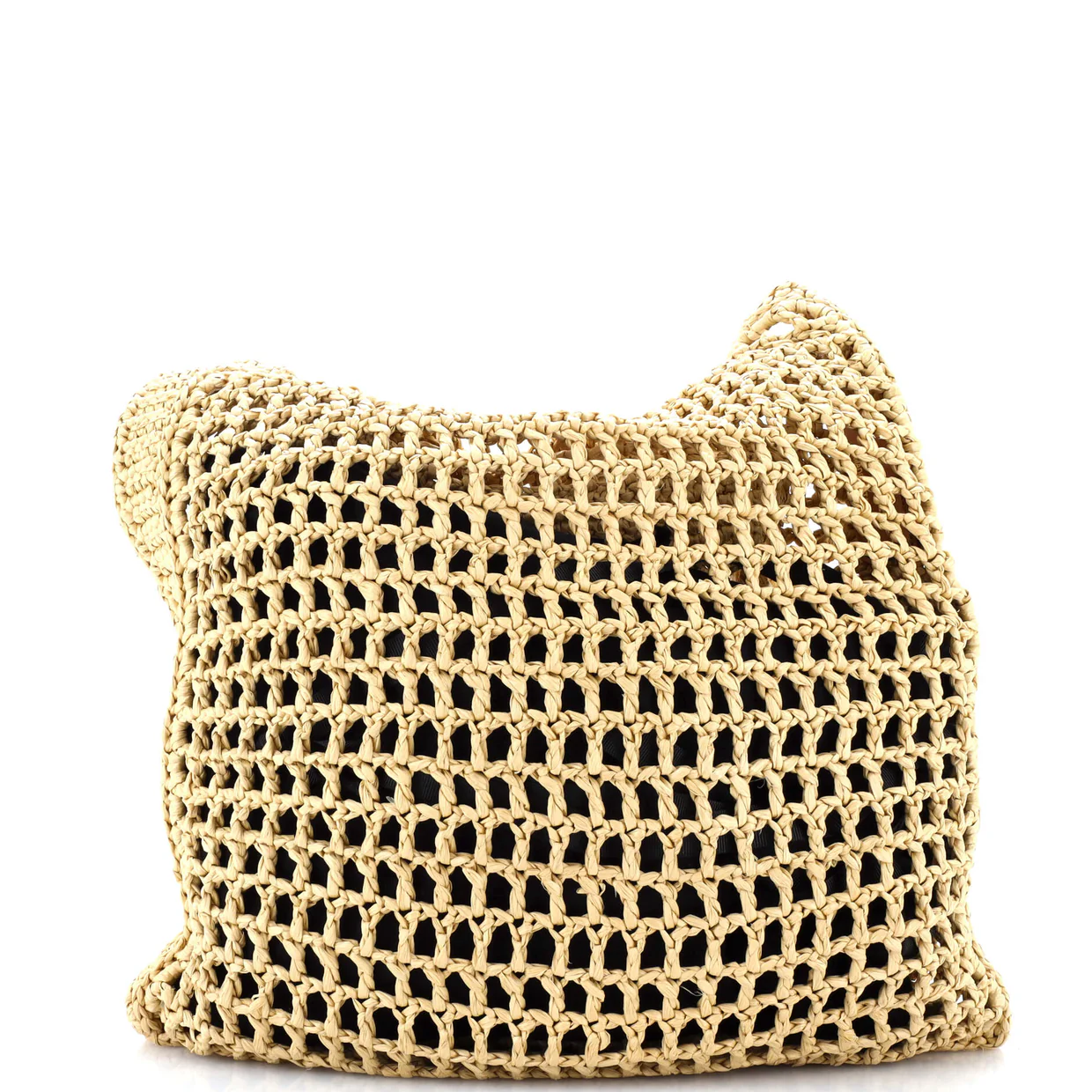 Triangle Logo Open Tote Raffia - Deep Luxury