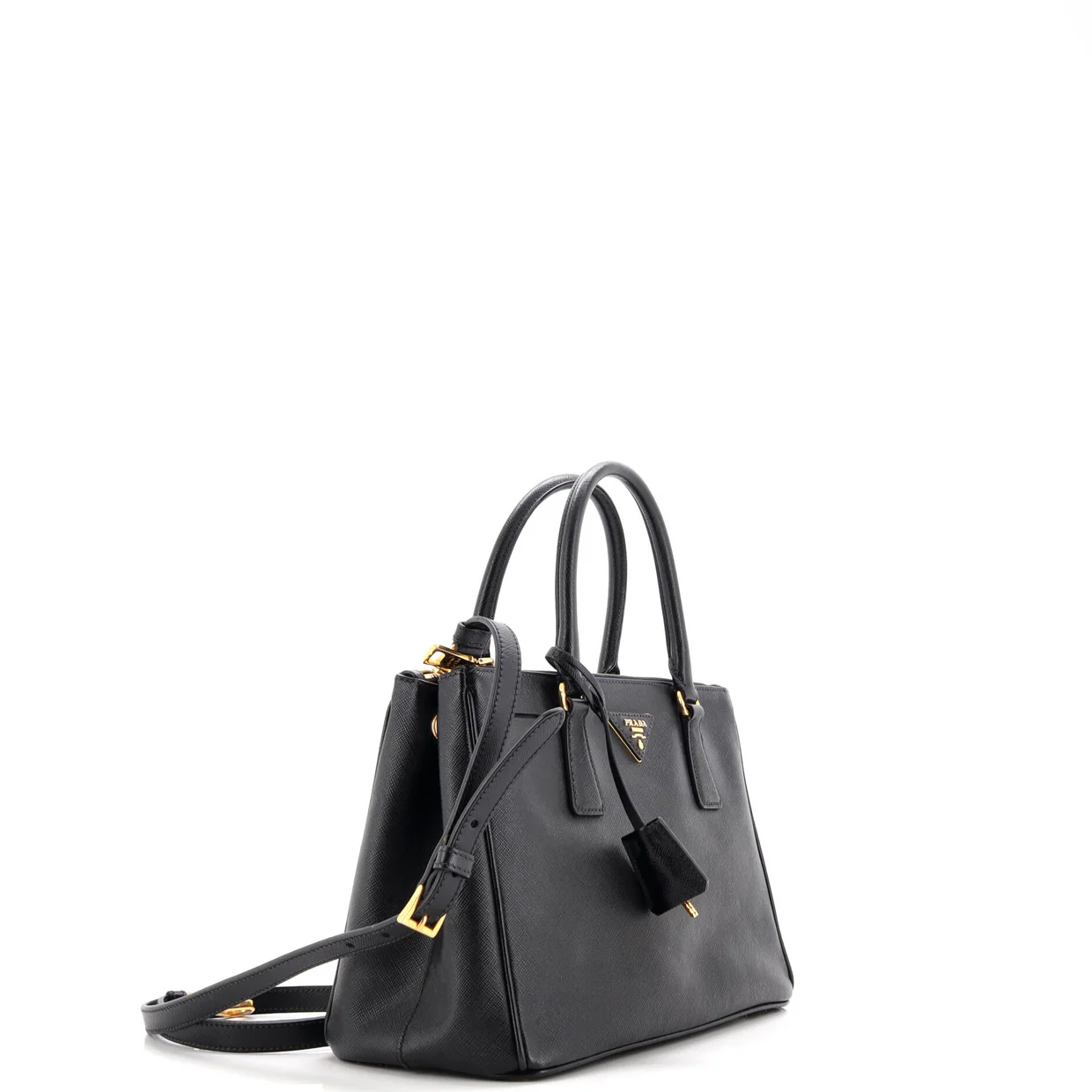 Double Zip Lux Tote Saffiano Leather Small - Deep Luxury